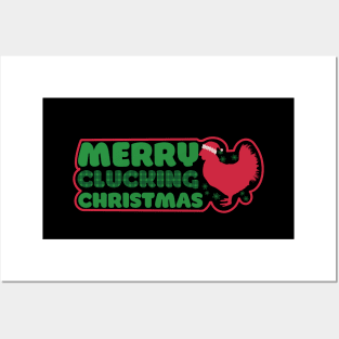 Merry Clucking Christmas Posters and Art